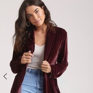 Beautiful velvet side slit coat